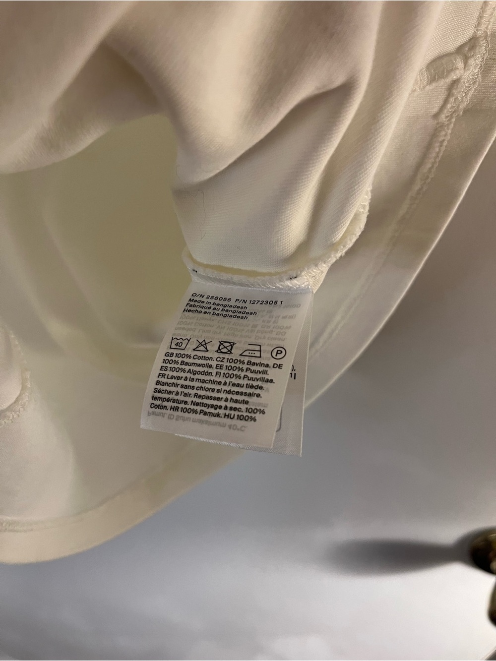 COS Cream Scoop Neck Short Sleeve Top - Picture 3 of 6